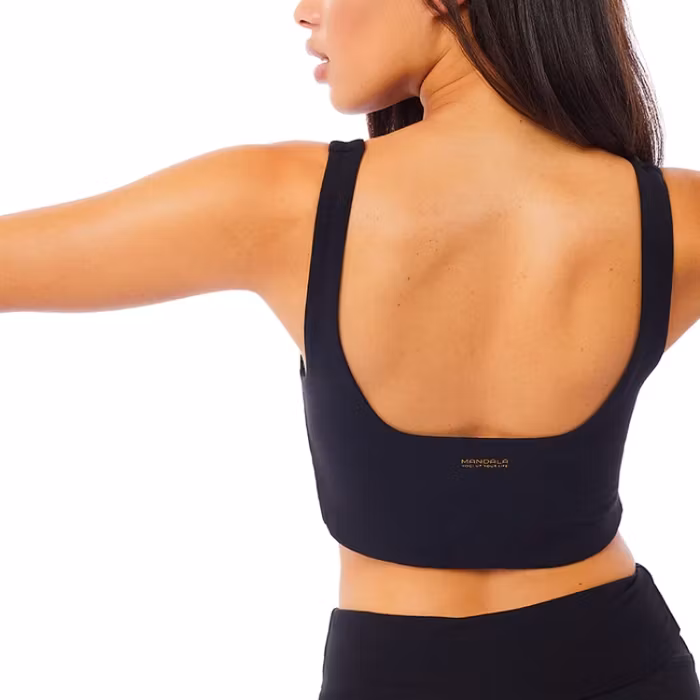 Yogatopp Carré Bralette Black - Mandala