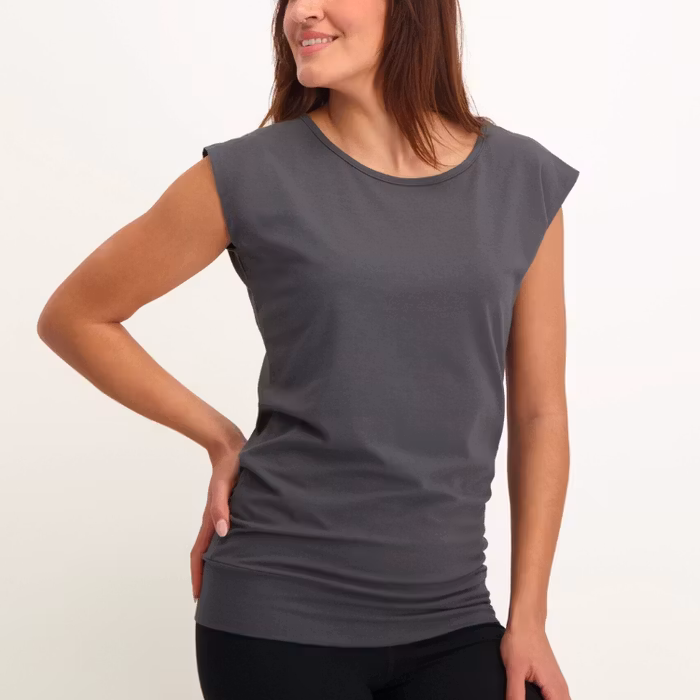 Yogatopp Asana Tee Charcoal - Urban Goddess