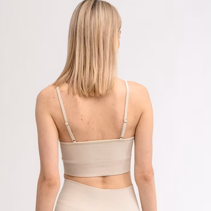 Sport-BH Yoga Seamless Ribbed Jill Oatmeal - DOM