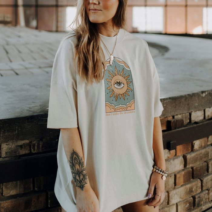 T-shirt Oversize Don't Wake The Dreamers Natural Raw - Soul Factory