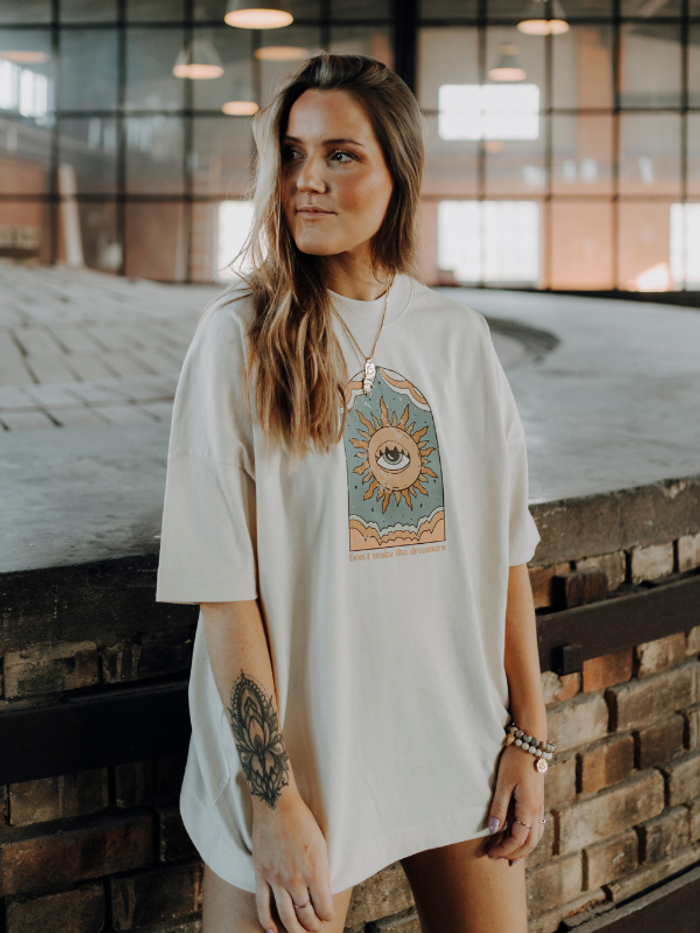 T-shirt Oversize Don't Wake The Dreamers Natural Raw - Soul Factory