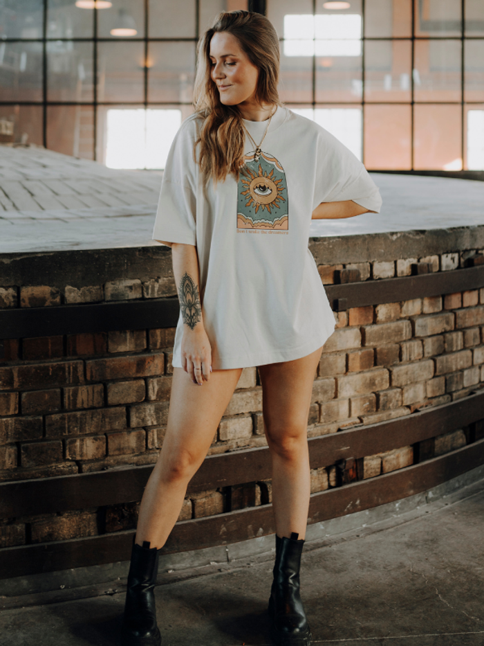 T-shirt Oversize Don't Wake The Dreamers Natural Raw - Soul Factory