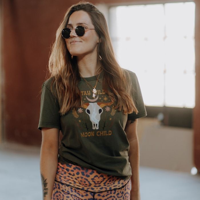 T-shirt  Stay Wild Moon Child Khaki - Soul Factory
