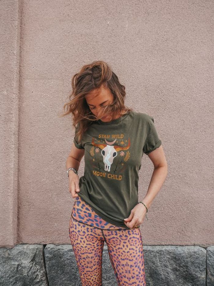 T-shirt  Stay Wild Moon Child Khaki - Soul Factory
