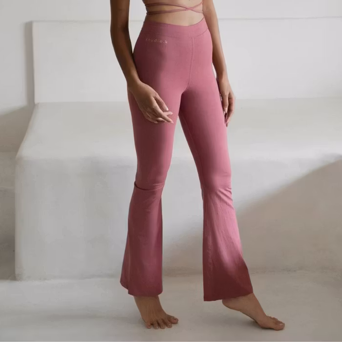 Yogaleggings Lola Bamboo Flares Deco Rose - Studio K