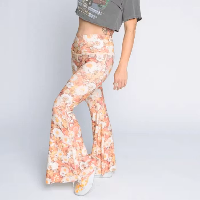 Yogaleggings Sisters of the Sun Crop Bell Bottom - Teeki
