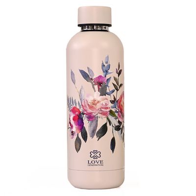 Vattenflaska Precious Pink Flowers - Love Generation