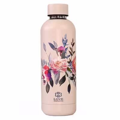 Vattenflaska Precious Pink Flowers - Love Generation
