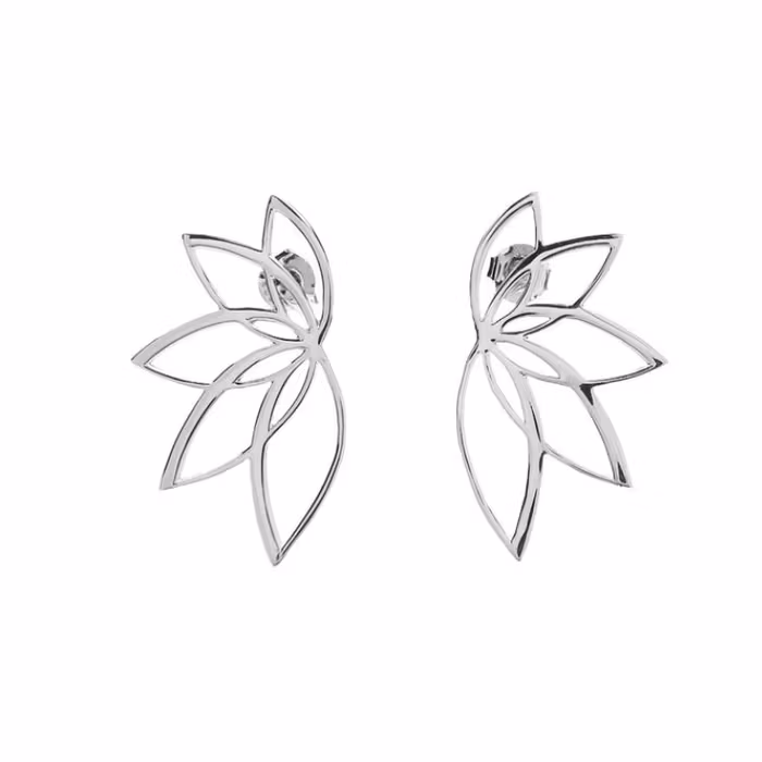Örhänge äkta silver Lotus L - Anna & Deia