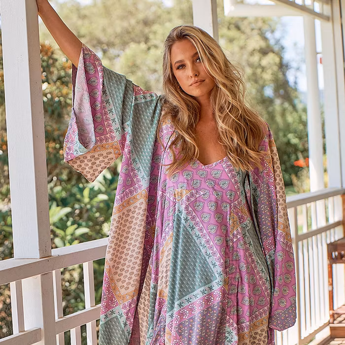 Kimono Lavender haze print Gallery - Jaase