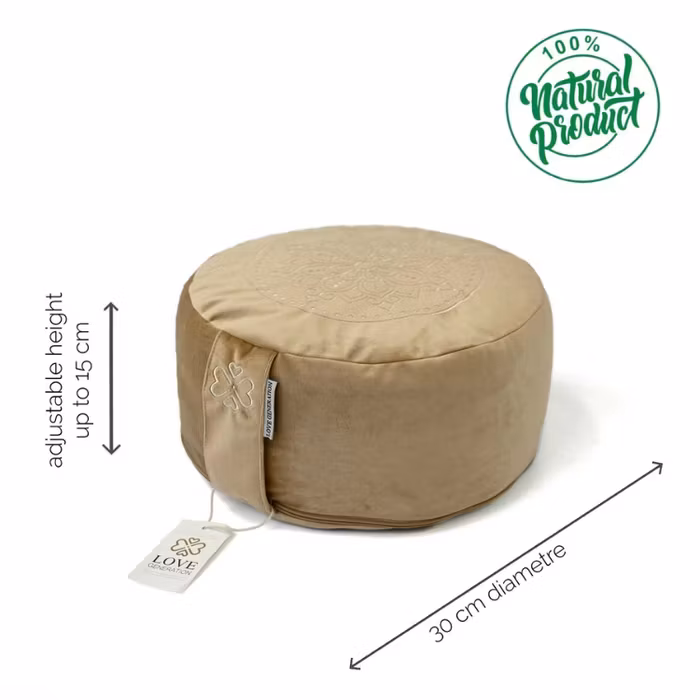 Meditationskudde Sammet Velvet Gold - Love Generation