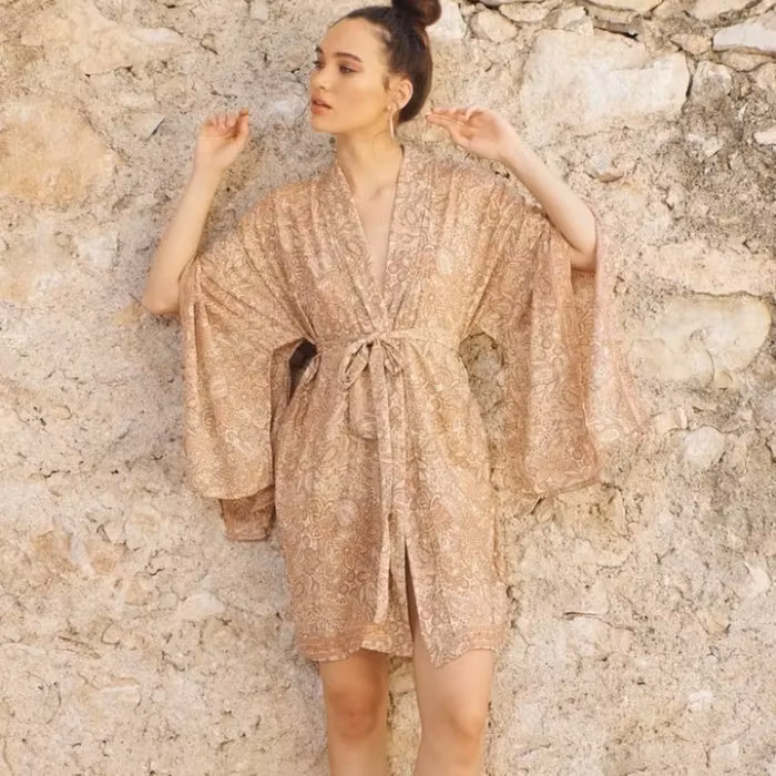 Kimono Sofia Beige - Piti Cuiti