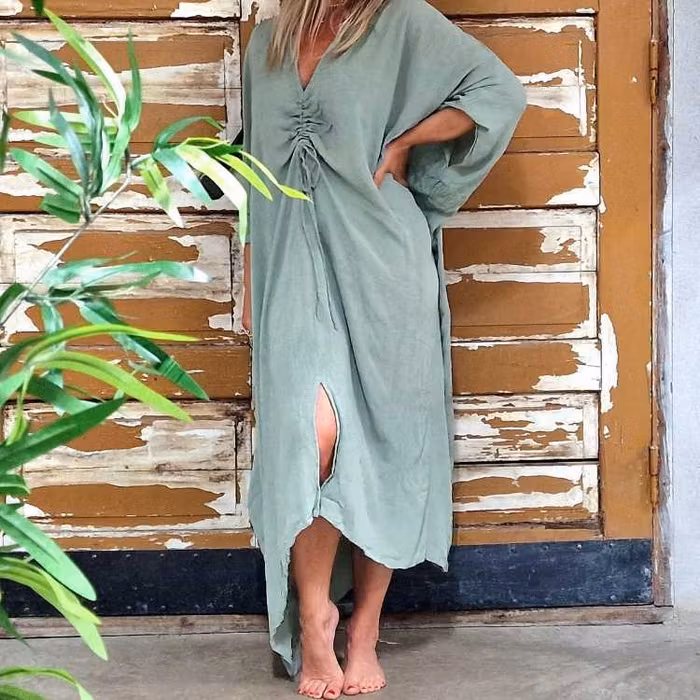 Kaftan Drawstring Sage - Mad Peach