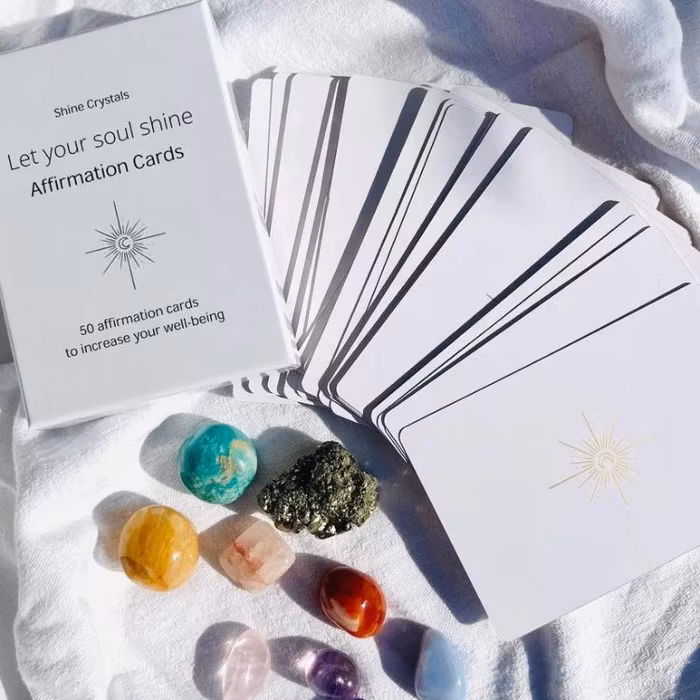 Affirmationskort Let your soul shine - Shine Crystals