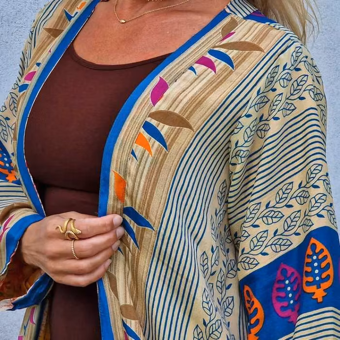 Kimono VÄNDBAR återvunnet silke Nr 45