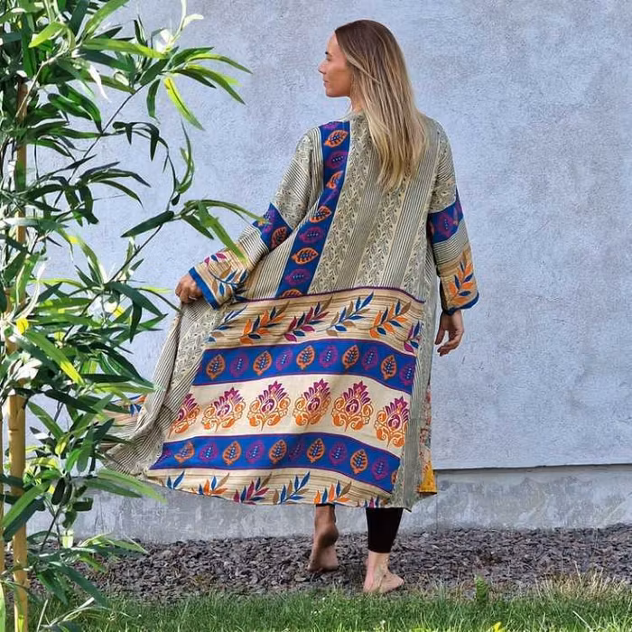 Kimono VÄNDBAR återvunnet silke Nr 45