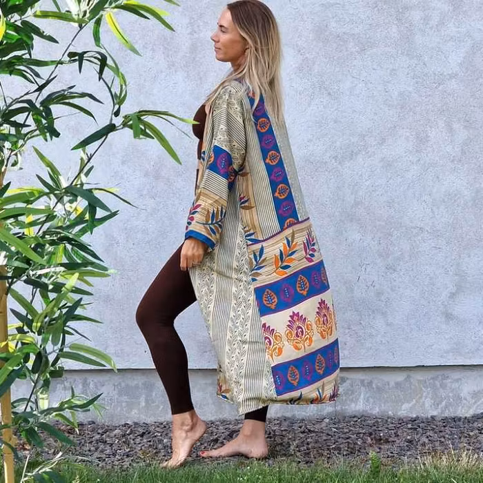 Kimono VÄNDBAR återvunnet silke Nr 45