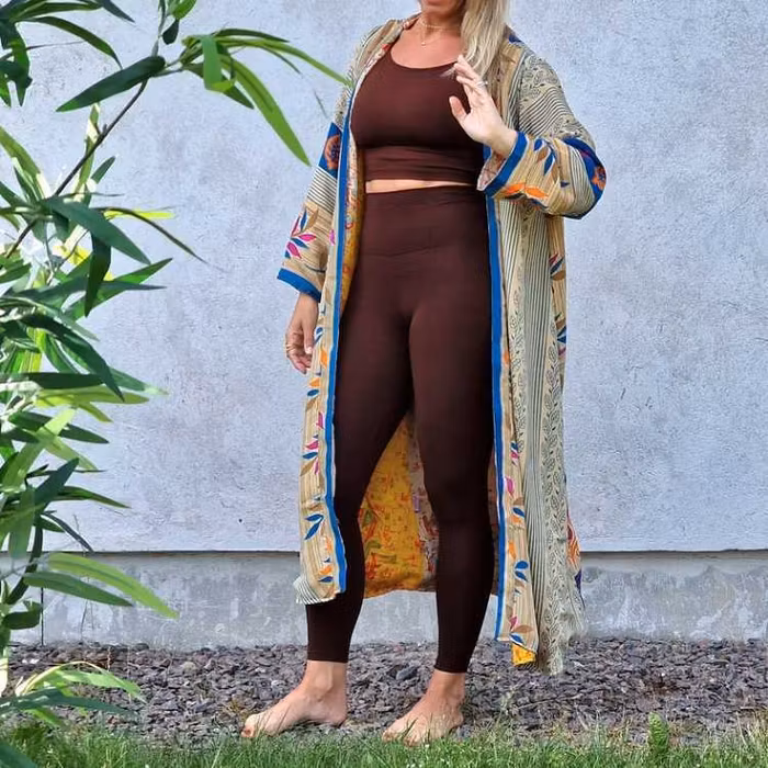 Kimono VÄNDBAR återvunnet silke Nr 45