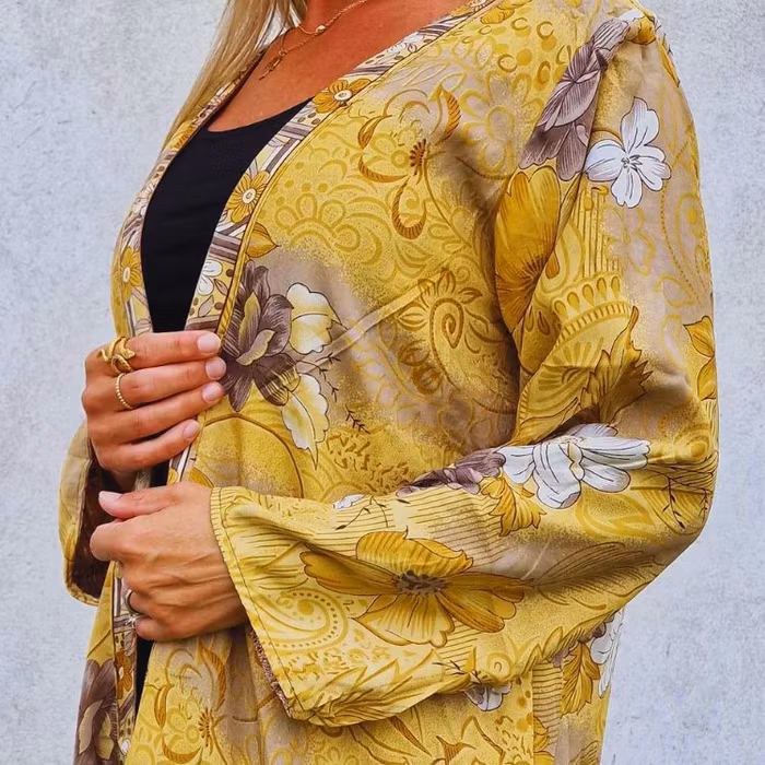 Kimono VÄNDBAR återvunnet silke Nr 25