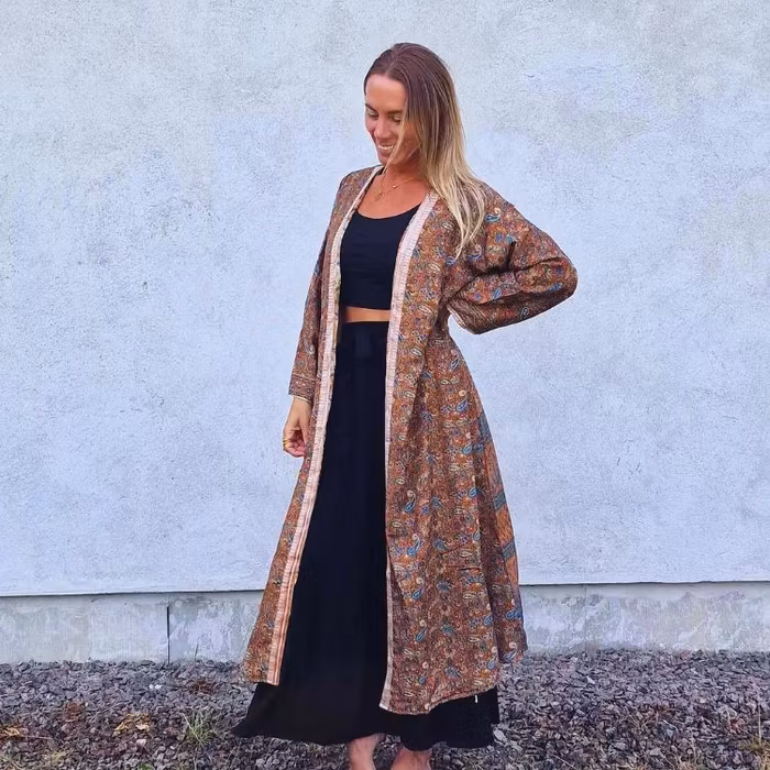 Kimono VÄNDBAR återvunnet silke Nr 25