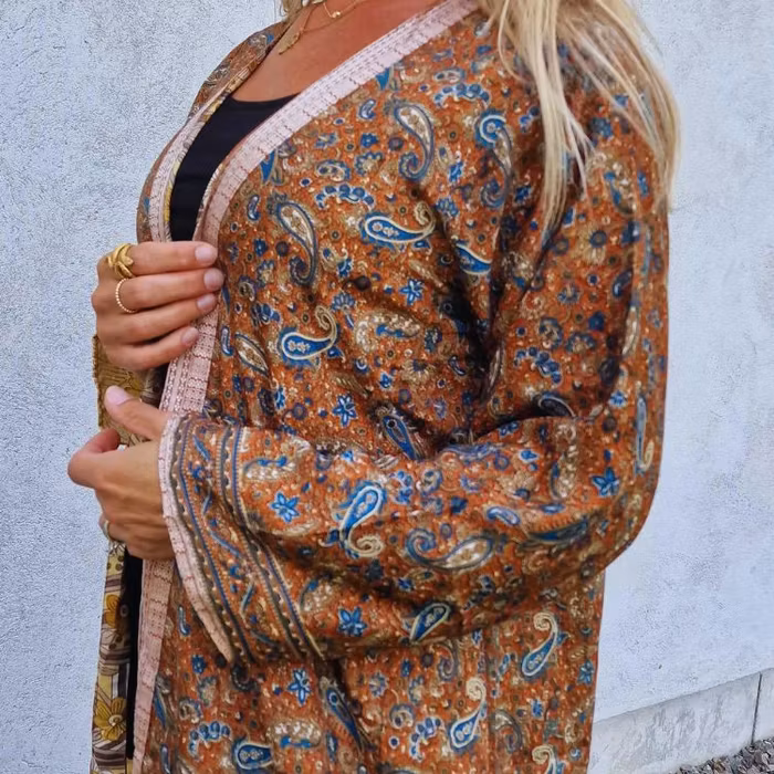 Kimono VÄNDBAR återvunnet silke Nr 25
