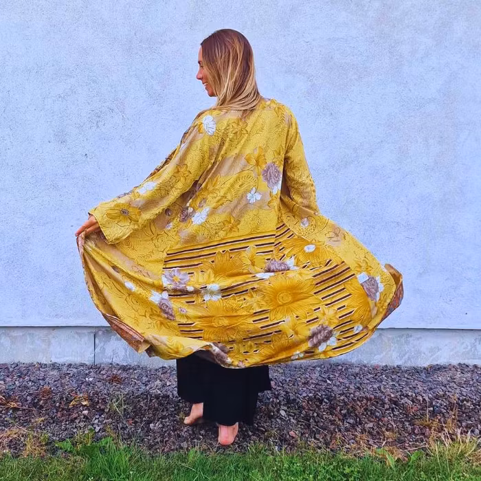 Kimono VÄNDBAR återvunnet silke Nr 25