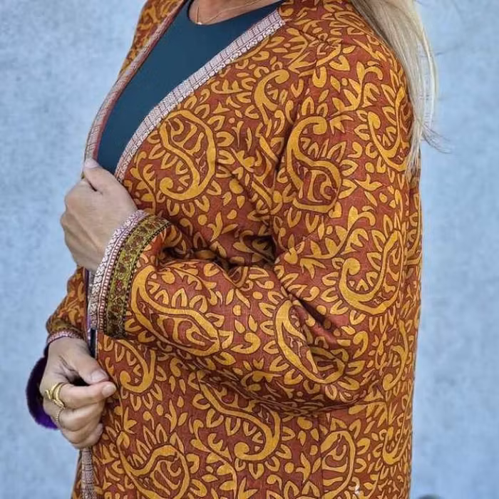 Kimono VÄNDBAR återvunnet silke Nr 95