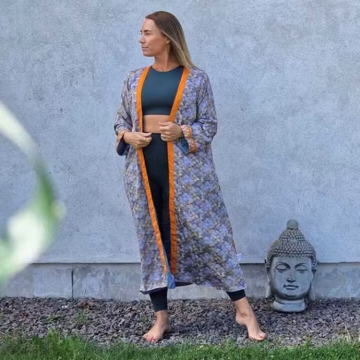 Kimono VÄNDBAR återvunnet silke Nr 98