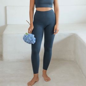 Yogaleggings Eira High Rise Bamboo Ocean Blue - Studio K
