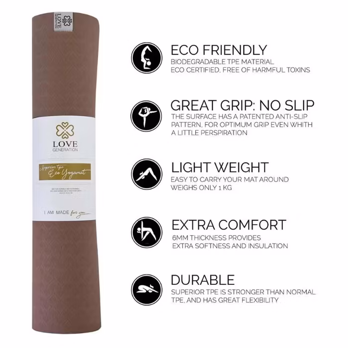 Yogamatta Eco TPE 6mm Excellent Earth - Love Generation