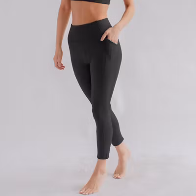 Yogaleggings Pocket High Rise Long Black - Girlfriend Collective