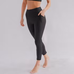 Yogaleggings Pocket High Rise Long Black - Girlfriend Collective
