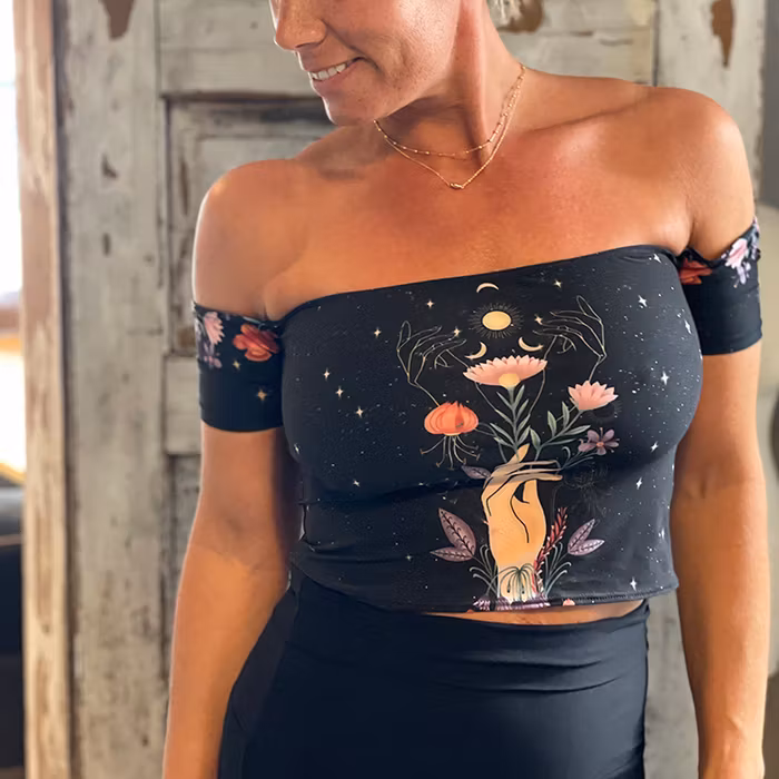Off the shoulder Bandeau Celestal Timing - Yoga Democracy