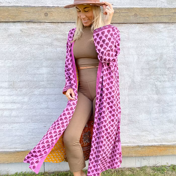Kimono VÄNDBAR återvunnet silke Nr 104