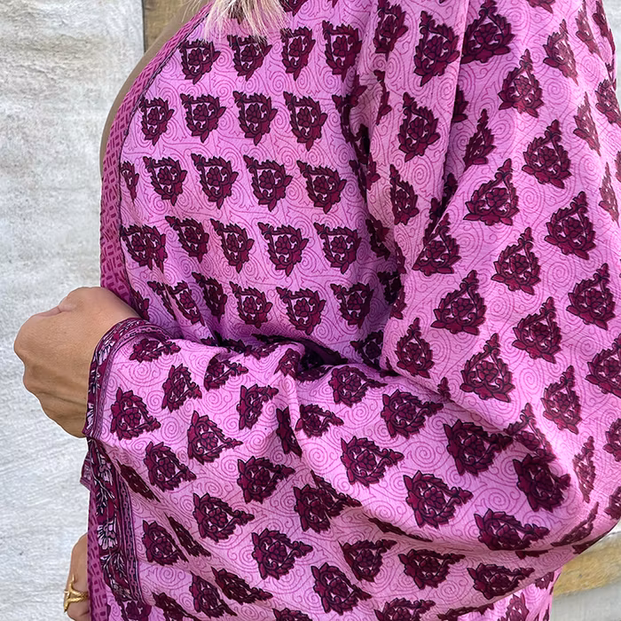 Kimono VÄNDBAR återvunnet silke Nr 104