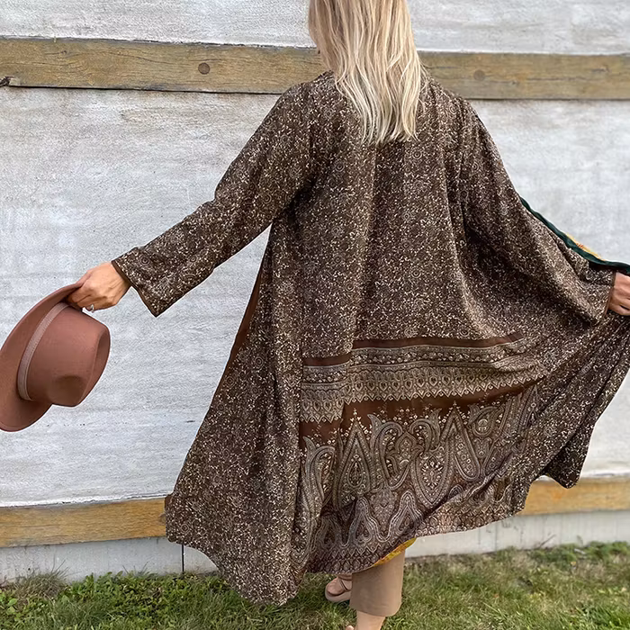Kimono VÄNDBAR återvunnet silke Nr 103
