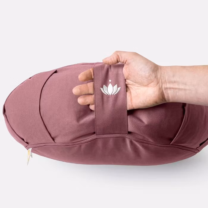 Meditationskudde Halvmåne Aubergine