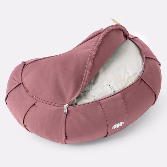 Meditationskudde Halvmåne Aubergine