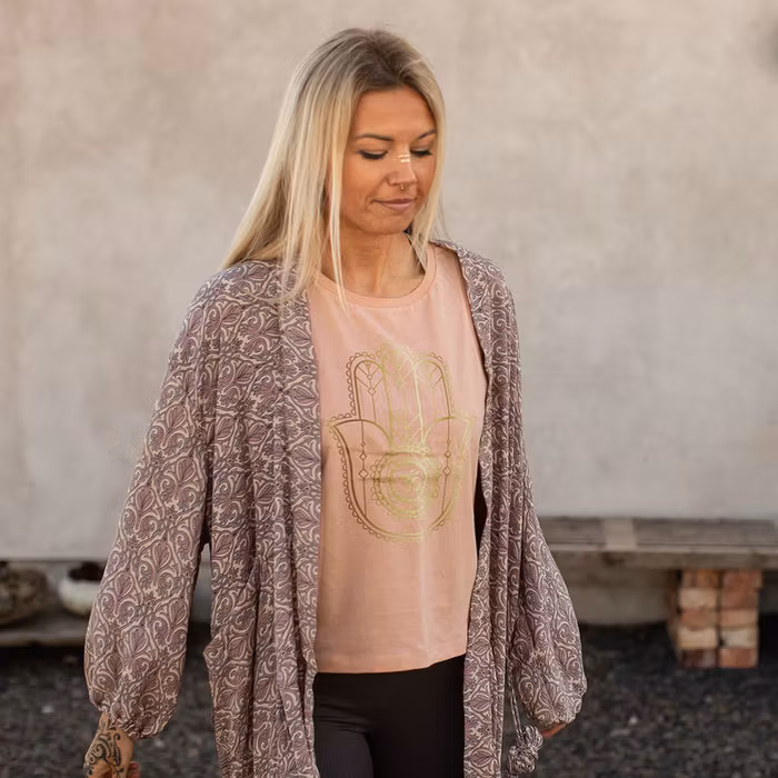 Linne Tank Top Hamsa French Peach - Soul Factory