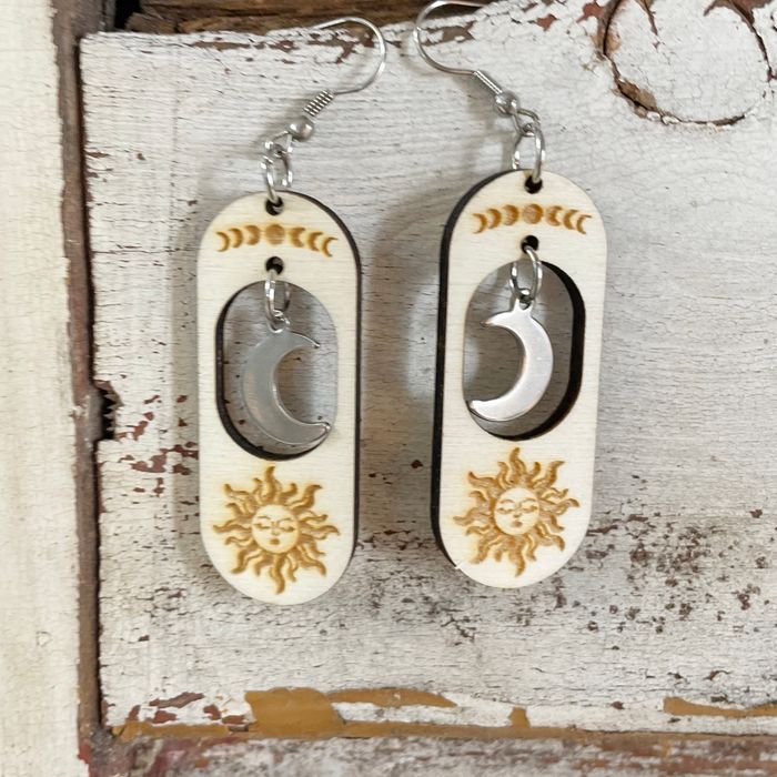 Örhänge Sun & Moon Staple - BC Stories