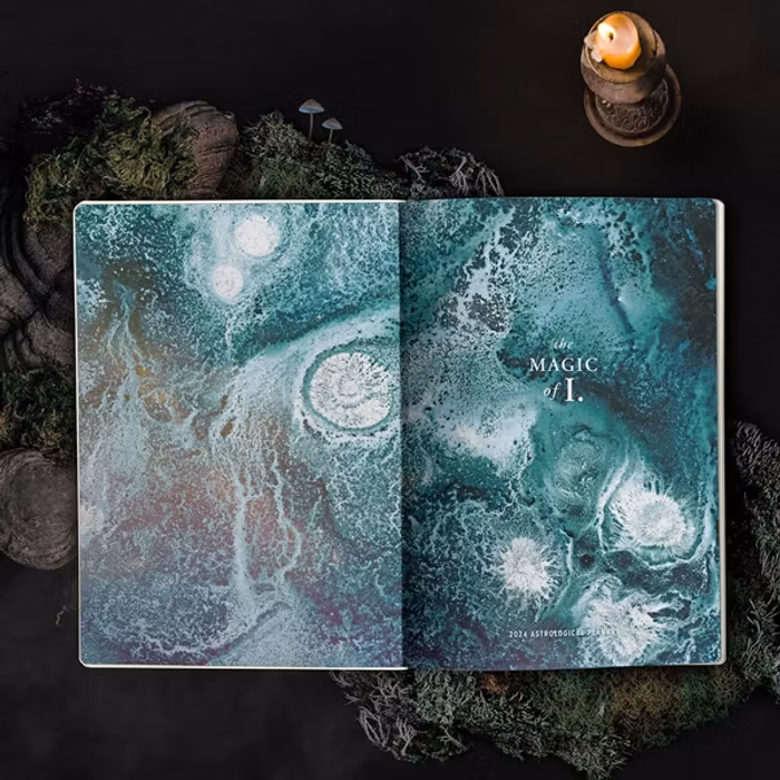 Kalender 2024 Astrological Planner White Leather A5 - Magic of I