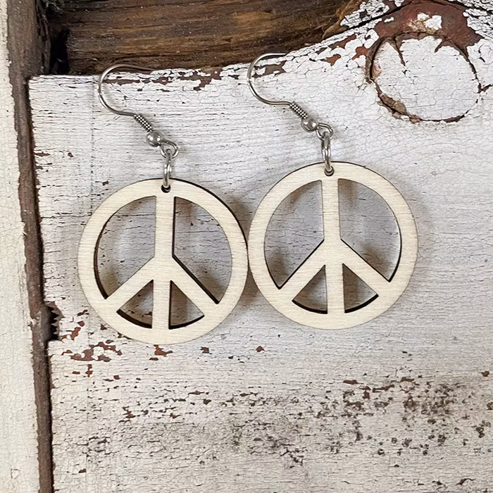Örhänge Peace white - BC Stories