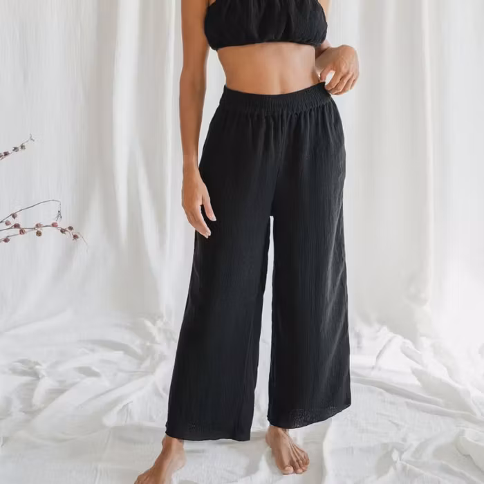 Byxor Hampa Breezy leg straight Black - Studio K