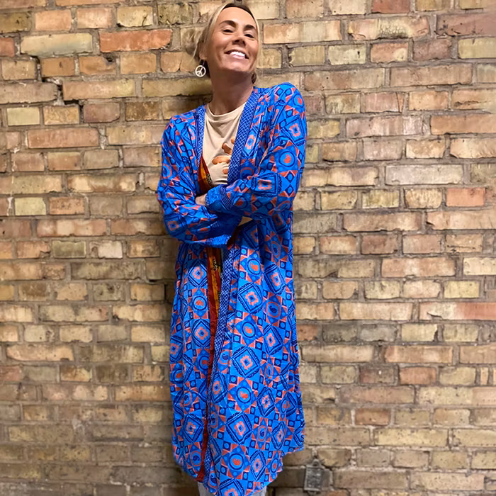Kimono VÄNDBAR återvunnet silke Nr 161