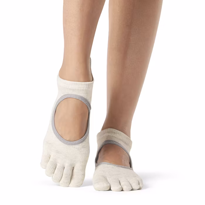 Yogastrumpor Fulltoe Bellarina Grip Oatmeal - Toesox