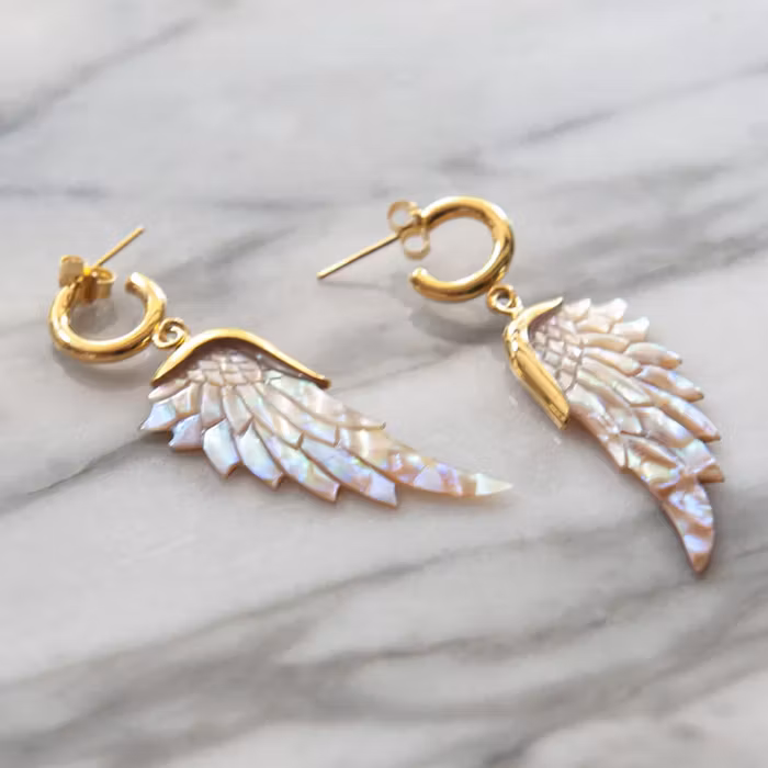 Örhänge Opal Wonder Gold Hoops - Lalimalu