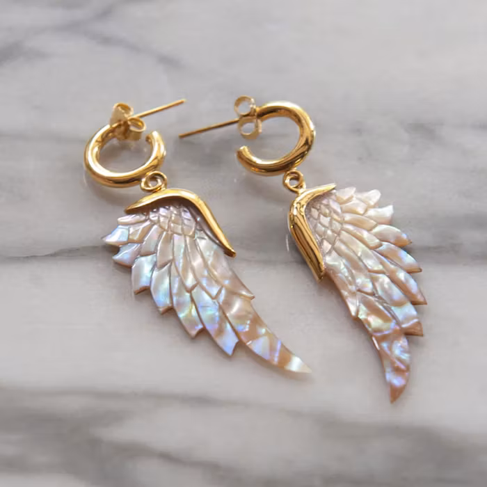 Örhänge Opal Wonder Gold Hoops - Lalimalu