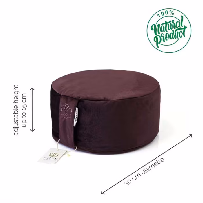 Meditationskudde Sammet Burgundy - Love Generation