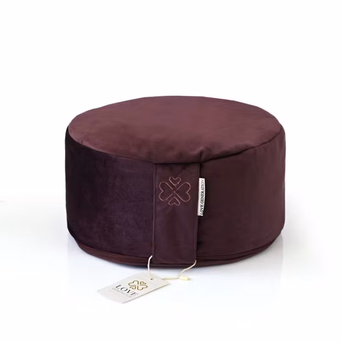 Meditationskudde Sammet Burgundy - Love Generation