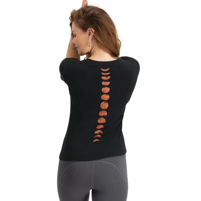 Yogatopp Luna tee black - Urban Goddess